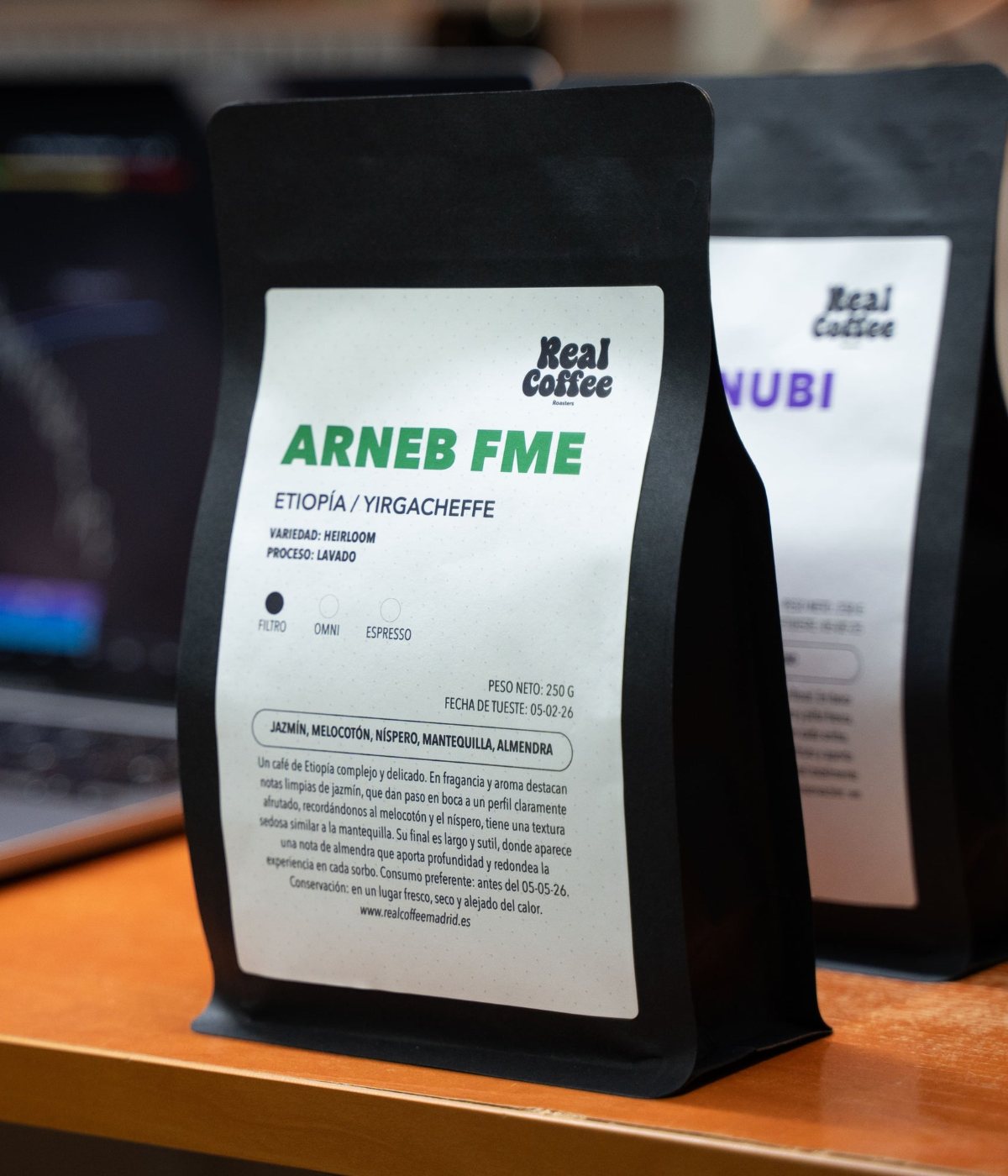 Bolsas de café de especialidad Real Coffee: Arneb de Etiopía y Algenubi de Kenia
